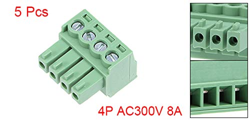 Amazon | uxcell PCBターミナルブロック コネクタ グリーン